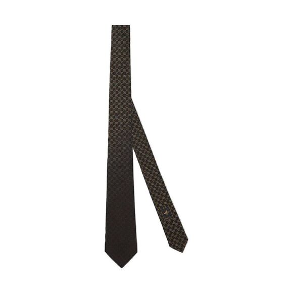 Gucci Men Gg Silk Jacquard Tie